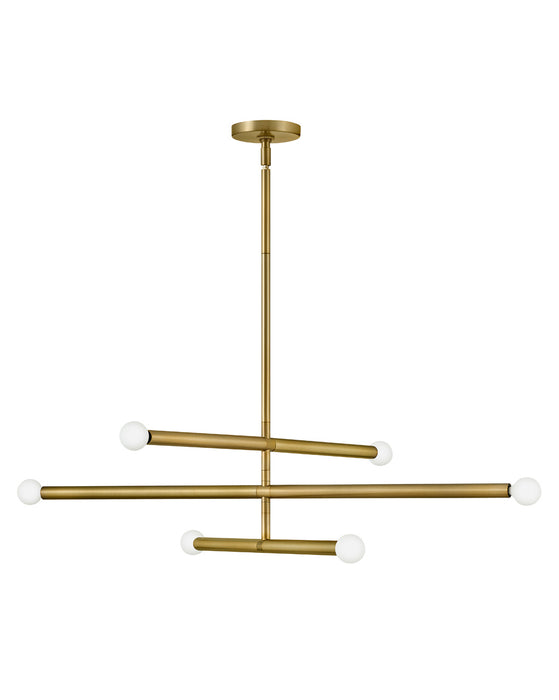 Lark 83195LCB LED Chandelier, Lacquered Brass