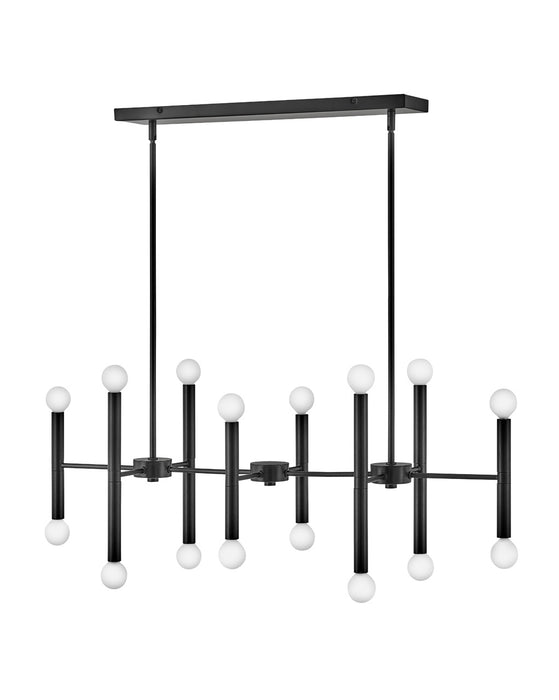 Lark 83196BK LED Linear Chandelier, Black