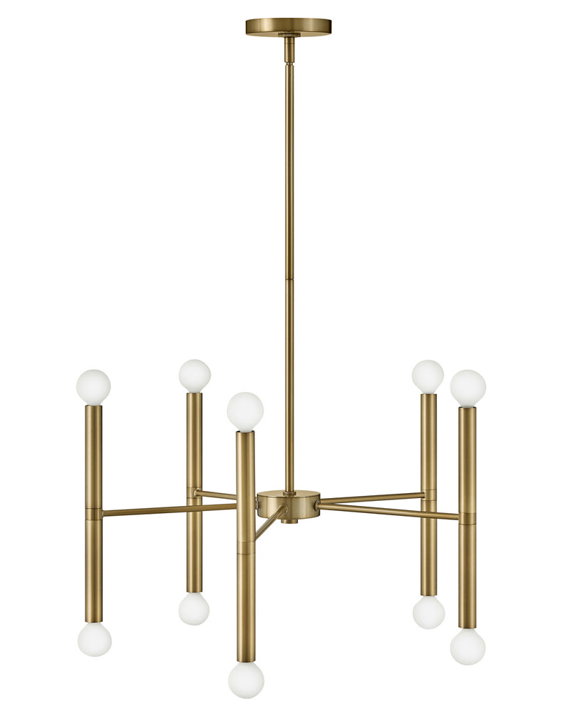 Lark 83198LCB LED Chandelier, Lacquered Brass