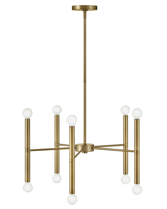 Lark 83198LCB LED Chandelier, Lacquered Brass
