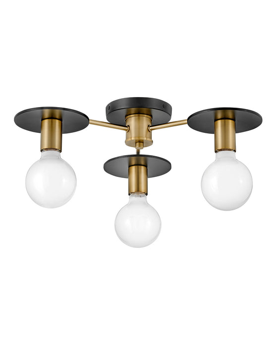 Lark 83203LCB LED Semi-Flush Mount, Lacquered Brass