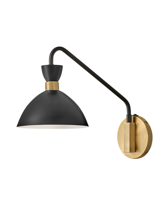 Lark 83250BK-HB LED Plug-In Wall Sconce, Black