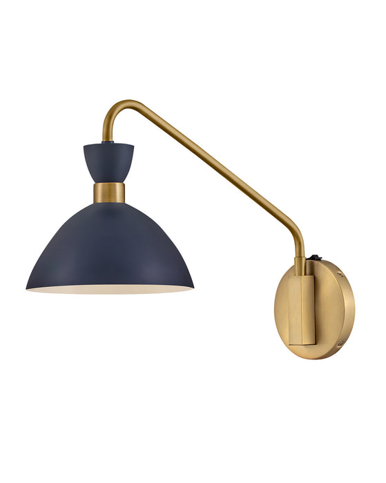 Lark 83250MV-HB LED Plug-In Wall Sconce, Matte Navy