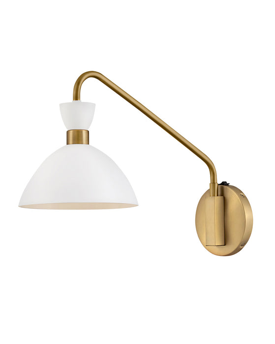 Lark 83250MW-HB LED Plug-In Wall Sconce, Matte White