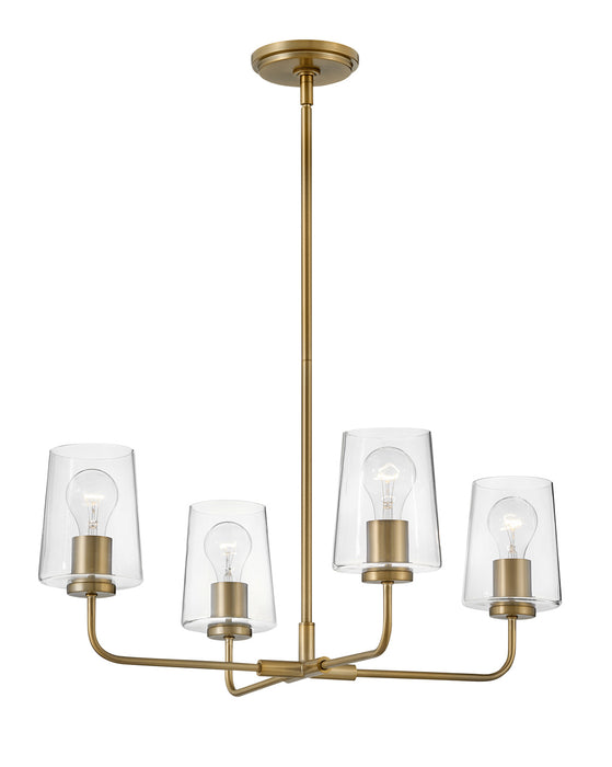 Lark 83454LCB LED Chandelier, Lacquered Brass