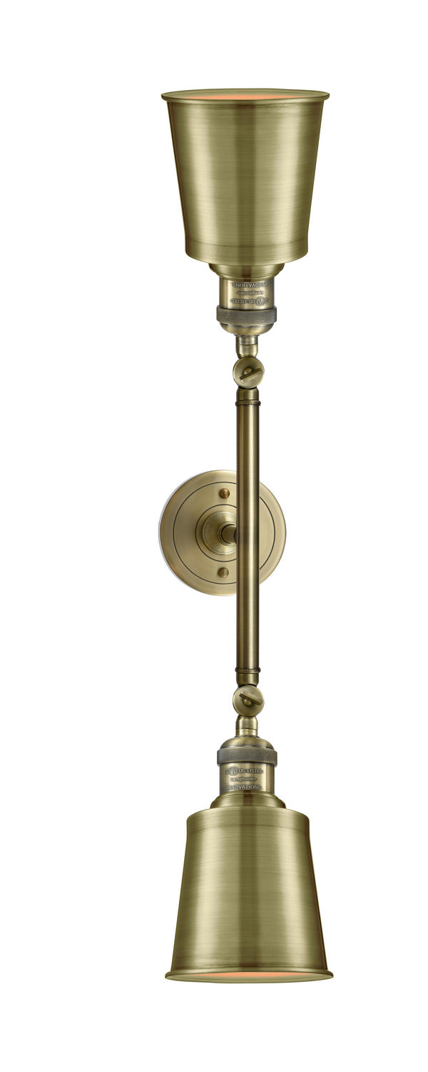 Innovations 208L-AB-M9-AB Two Light Bath Vanity, Antique Brass
