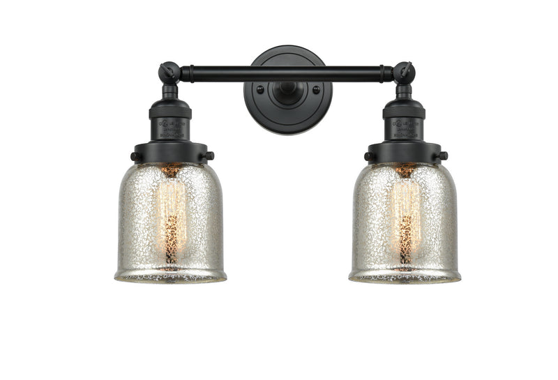 Innovations 208-BK-G58 Two Light Bath Vanity, Matte Black