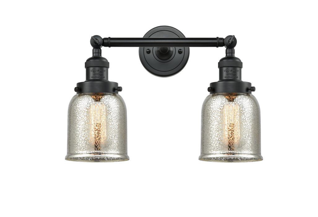 Innovations 208-BK-G58 Two Light Bath Vanity, Matte Black