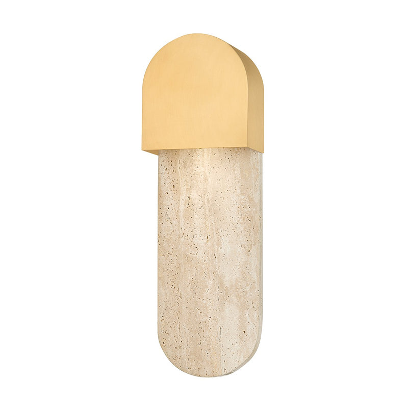 Hudson Valley 1851-AGB One Light Wall Sconce, Aged Brass