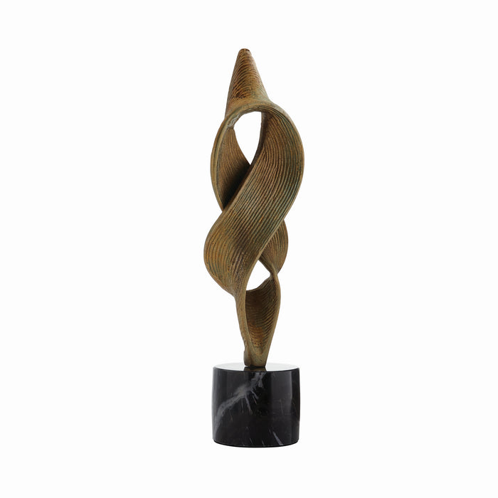 Arteriors 2102 Sculpture, Dark Antique Brass