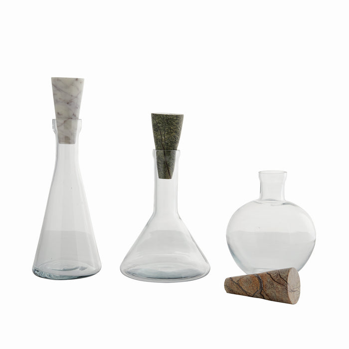Arteriors 4633 Decanters, Set of 3, Clear