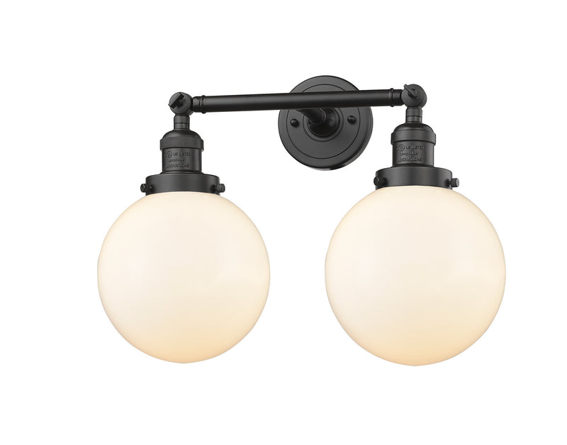 Innovations 208-OB-G201-8 Two Light Bath Vanity, Oil Rubbed Bronze