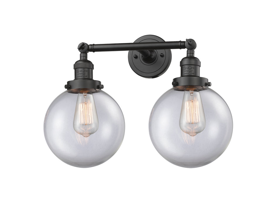 Innovations 208-OB-G202-8 Two Light Bath Vanity, Oil Rubbed Bronze