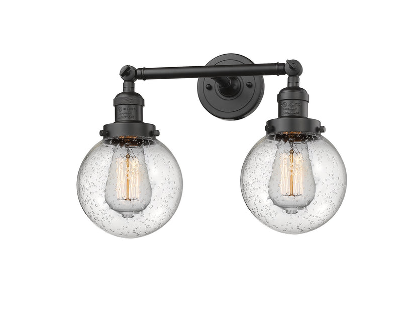 Innovations 208-OB-G204-6 Two Light Bath Vanity, Oil Rubbed Bronze