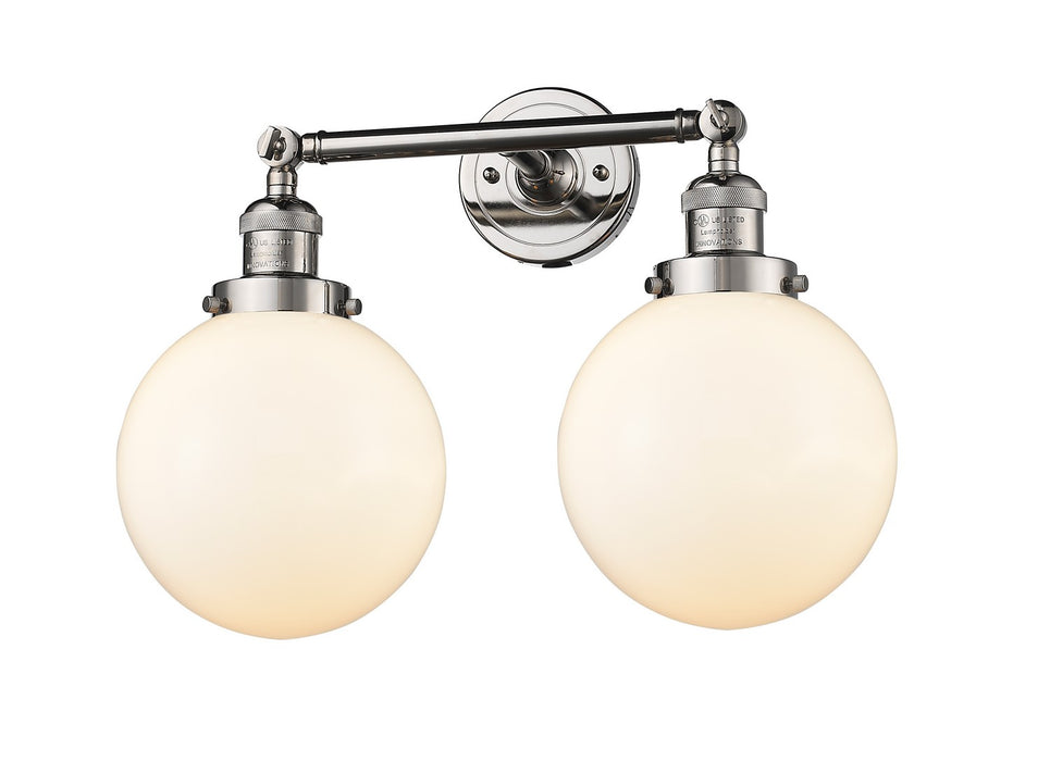 Innovations 208-PN-G201-8-LED LED Bath Vanity, Polished Nickel