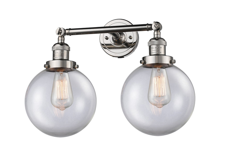 Innovations 208-PN-G202-8-LED LED Bath Vanity, Polished Nickel