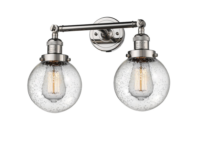 Innovations 208-PN-G204-6-LED LED Bath Vanity, Polished Nickel