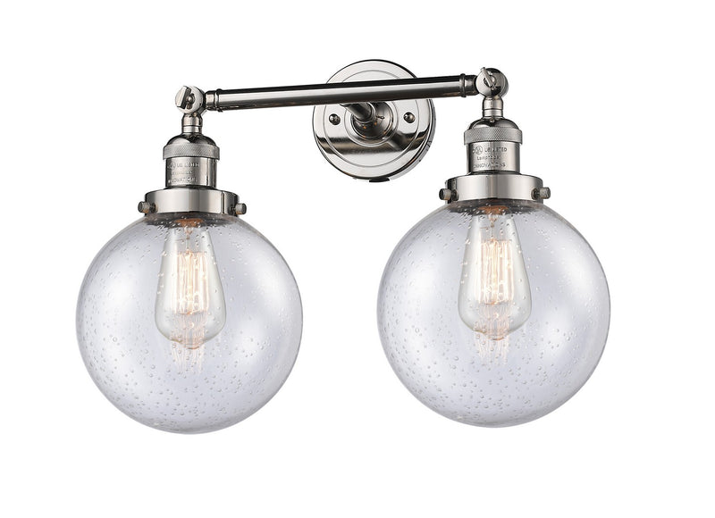 Innovations 208-PN-G204-8-LED LED Bath Vanity, Polished Nickel