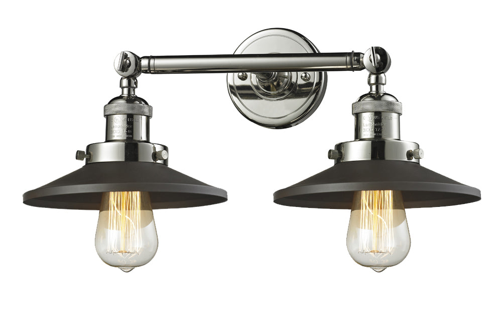 Innovations 208-PN-M6BK-LED LED Bath Vanity, Polished Nickel
