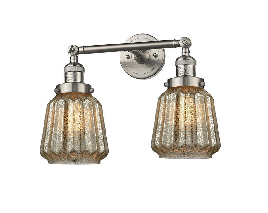 Innovations 208-SN-G146-LED LED Bath Vanity, Brushed Satin Nickel
