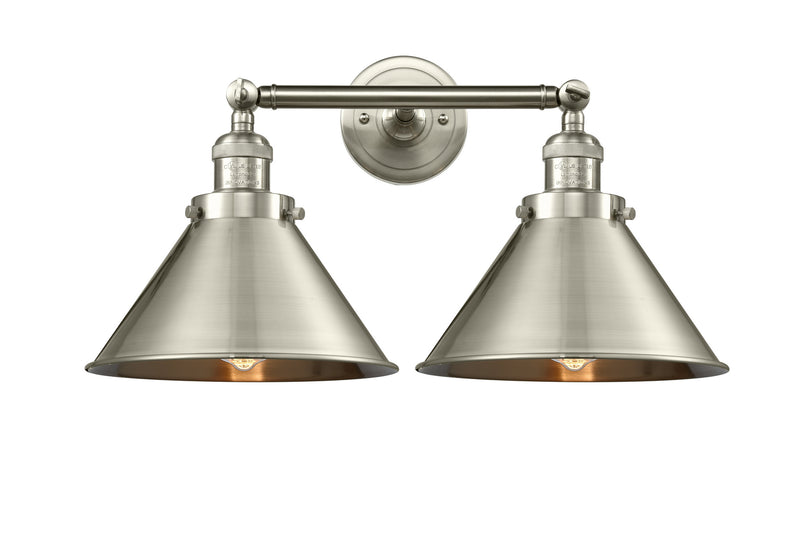 Innovations 208-SN-M10-SN Two Light Bath Vanity, Brushed Satin Nickel