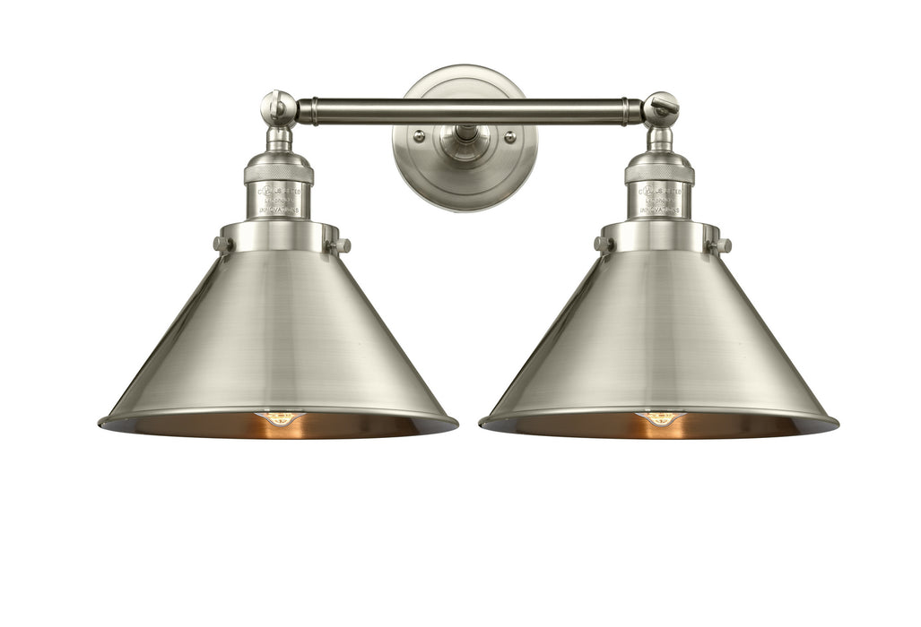 Innovations 208-SN-M10-SN Two Light Bath Vanity, Brushed Satin Nickel