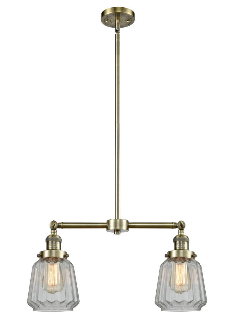 Innovations 209-AB-G142-LED LED Island Pendant, Antique Brass