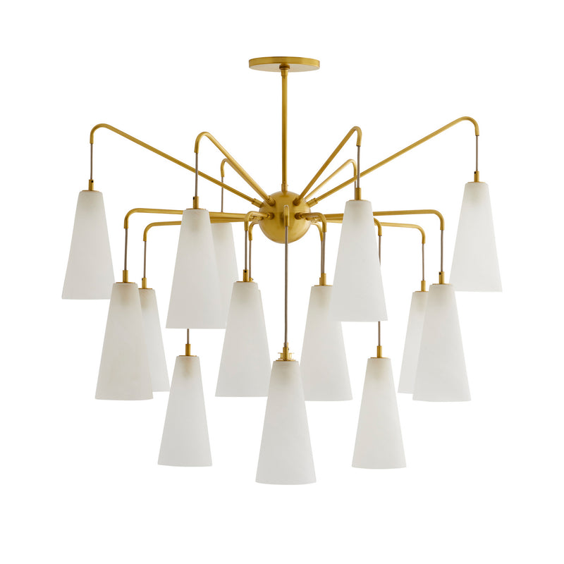 Arteriors 89472 18 Light Chandelier, Opal Swirl