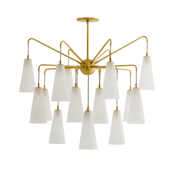Arteriors 89472 18 Light Chandelier, Opal Swirl