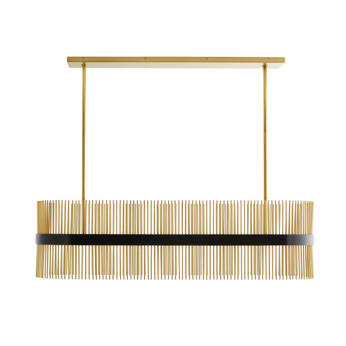 Arteriors 89476 Ten Light Chandelier, Antique Brass