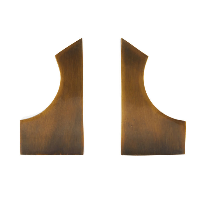 Arteriors DJ2057 Bookends, Set of 2, Vintage Brass
