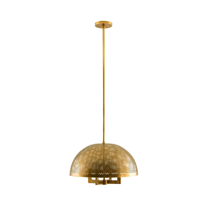 Arteriors DJ42002 Four Light Pendant, Vintage Brass