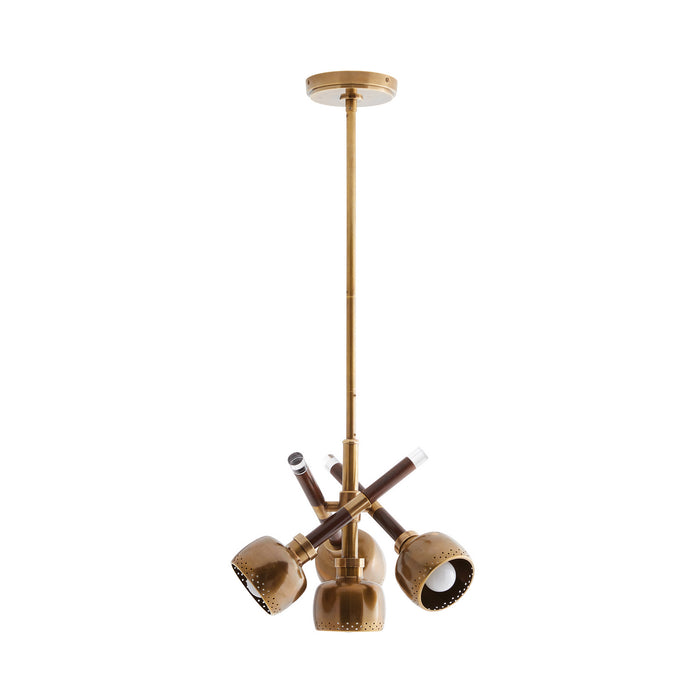 Arteriors DJ42004 Four Light Pendant, Dark Walnut