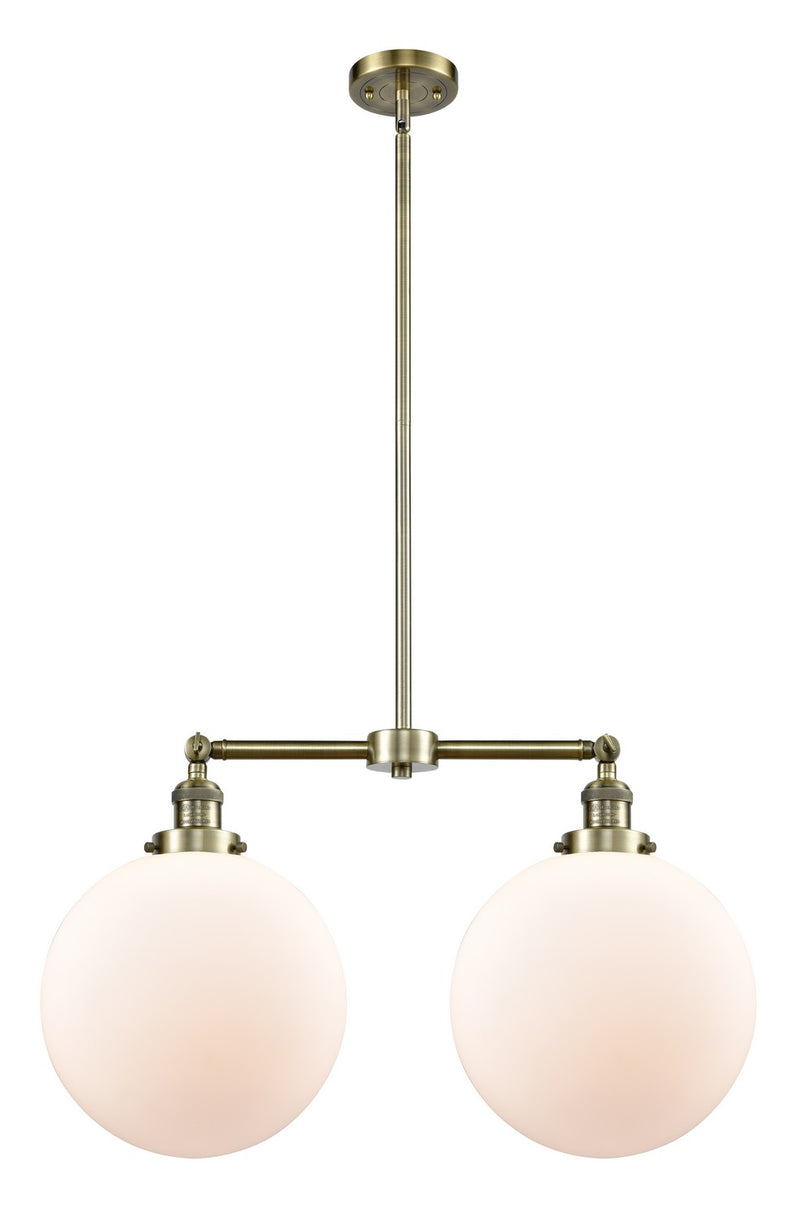 Innovations 209-AB-G201-12-LED LED Island Pendant, Antique Brass
