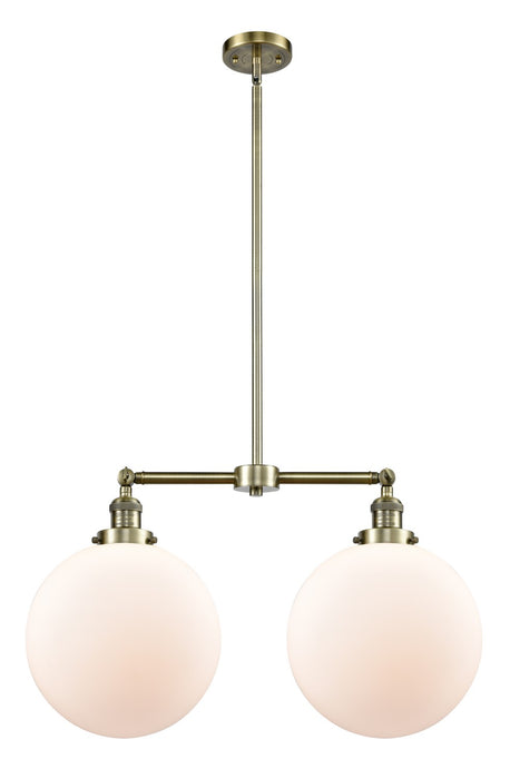 Innovations 209-AB-G201-12-LED LED Island Pendant, Antique Brass