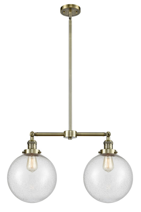 Innovations 209-AB-G204-10-LED LED Island Pendant, Antique Brass