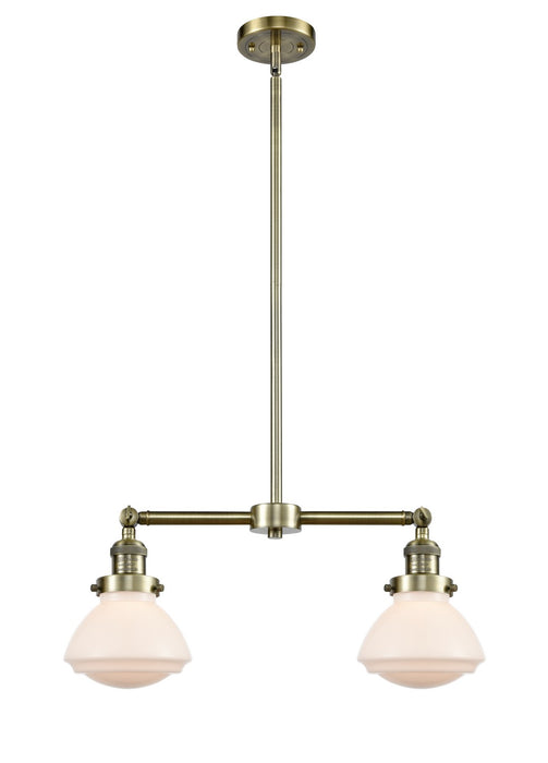 Innovations 209-AB-G321-LED LED Island Pendant, Antique Brass