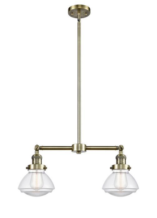 Innovations 209-AB-G322-LED LED Island Pendant, Antique Brass