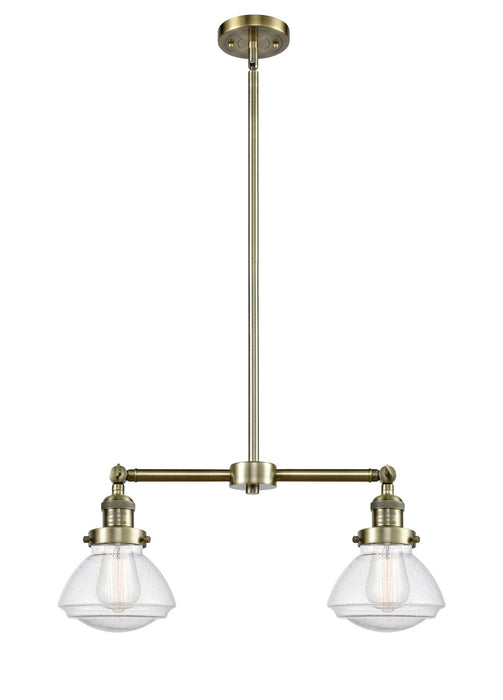 Innovations 209-AB-G324-LED LED Island Pendant, Antique Brass