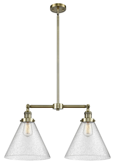 Innovations 209-AB-G44-L-LED LED Island Pendant, Antique Brass