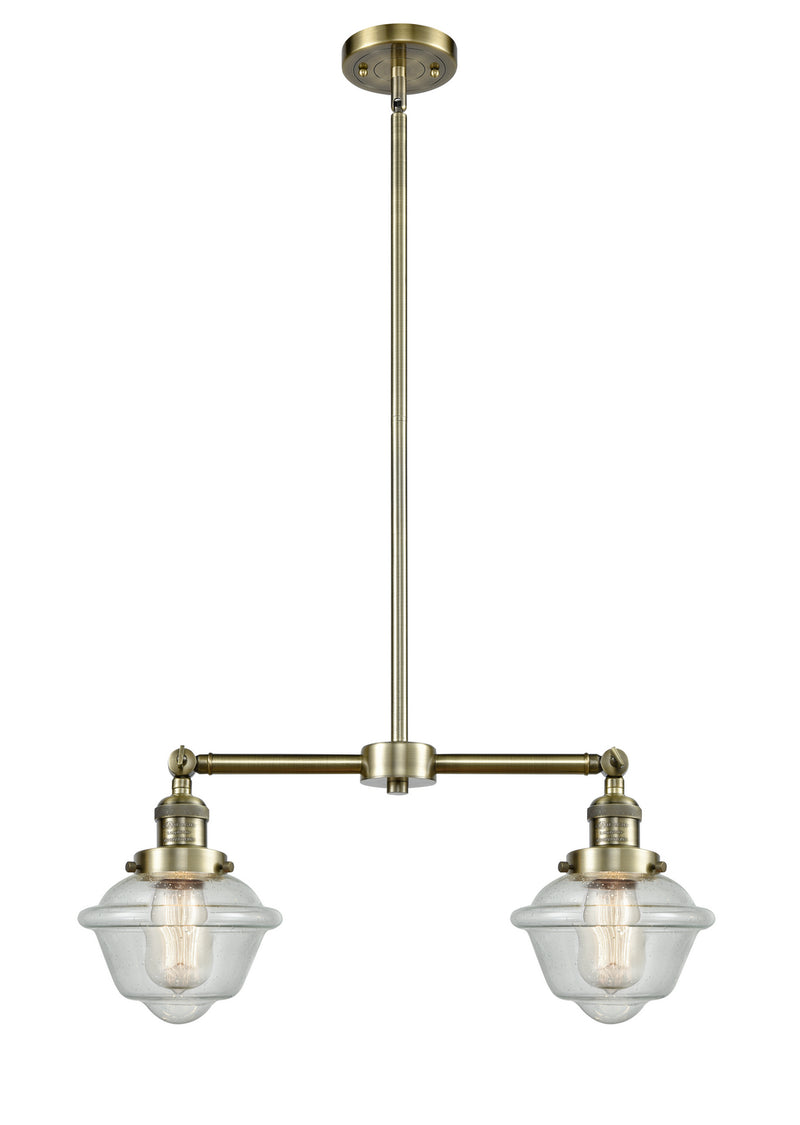 Innovations 209-AB-G534-LED LED Island Pendant, Antique Brass