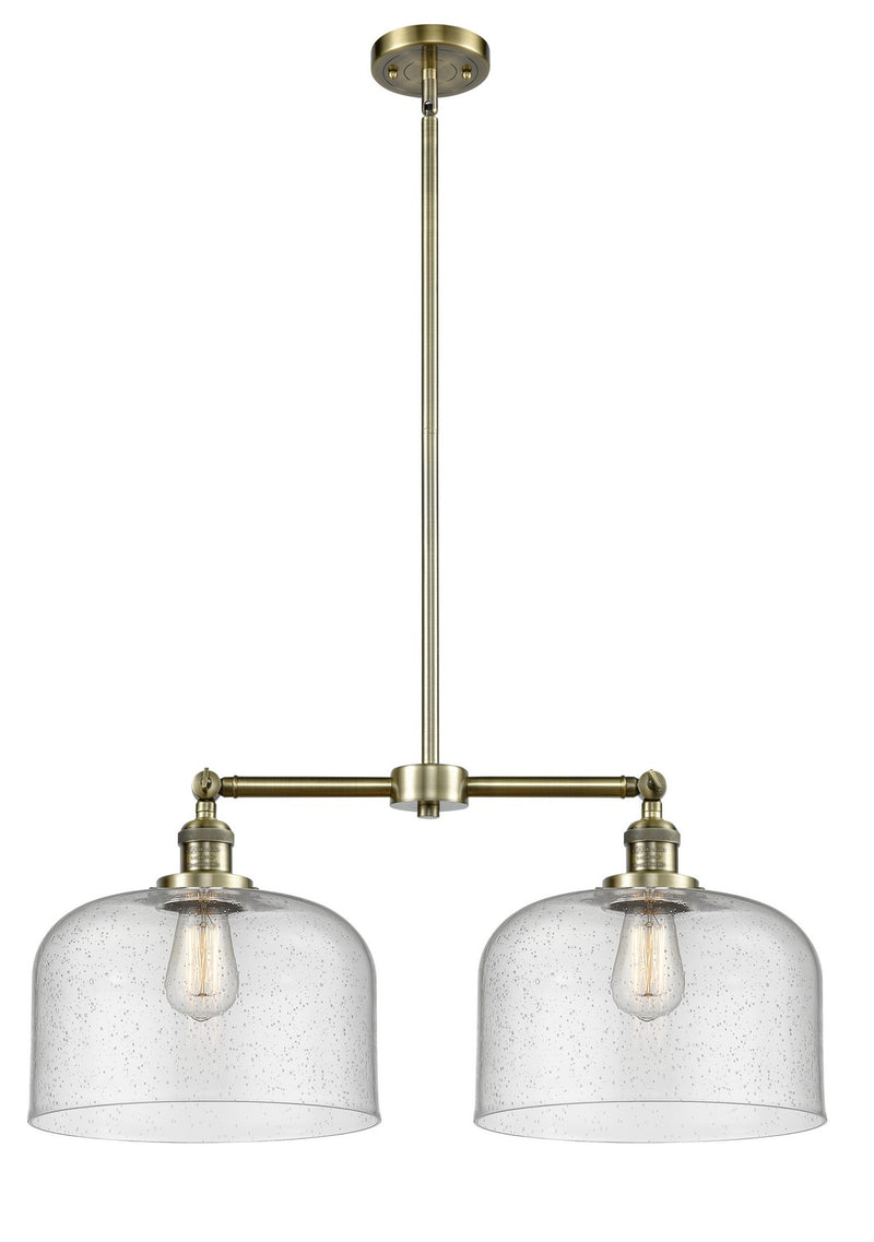 Innovations 209-AB-G74-L-LED LED Island Pendant, Antique Brass