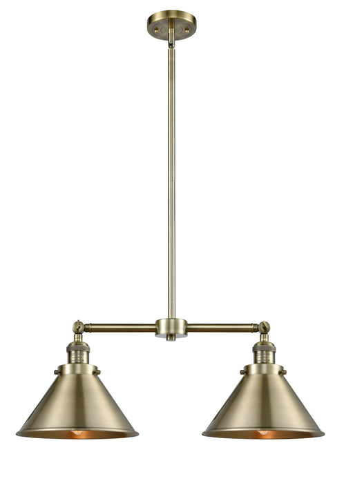 Innovations 209-AB-M10-AB Two Light Island Pendant, Antique Brass