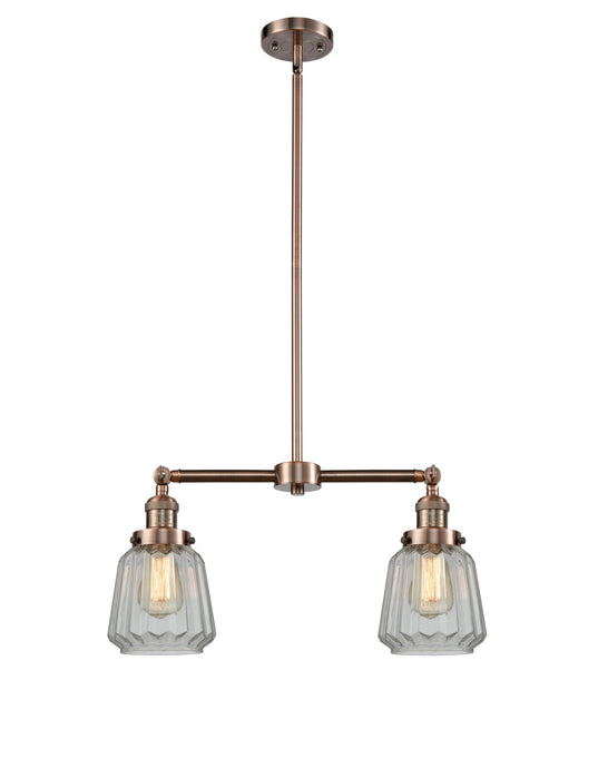 Innovations 209-AC-G142-LED LED Island Pendant, Antique Copper