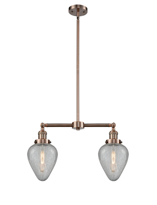 Innovations 209-AC-G165-LED LED Island Pendant, Antique Copper