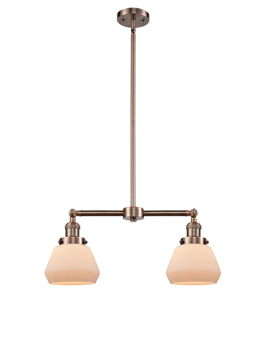 Innovations 209-AC-G171 Two Light Island Pendant, Antique Copper