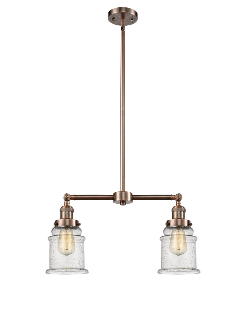 Innovations 209-AC-G184-LED LED Island Pendant, Antique Copper