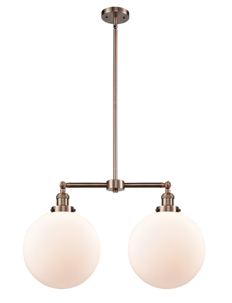 Innovations 209-AC-G201-12-LED LED Island Pendant, Antique Copper