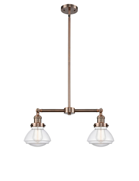 Innovations 209-AC-G322-LED LED Island Pendant, Antique Copper