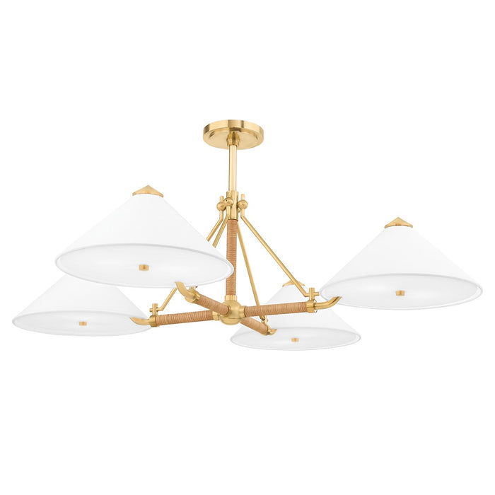 Hudson Valley 1046-AGB Eight Light Chandelier, Aged Brass